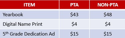 yearbook prices